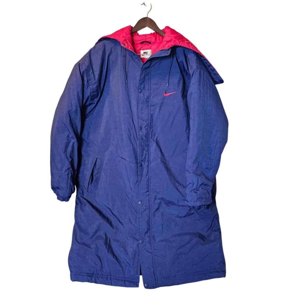 Vintage Nike Longline Puffer Coat - Full Length Insulated Overcoat - Picture 2 of 6
